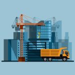 Construction,Site,,Building,A,House,-,Vector,Flat,Illustration.